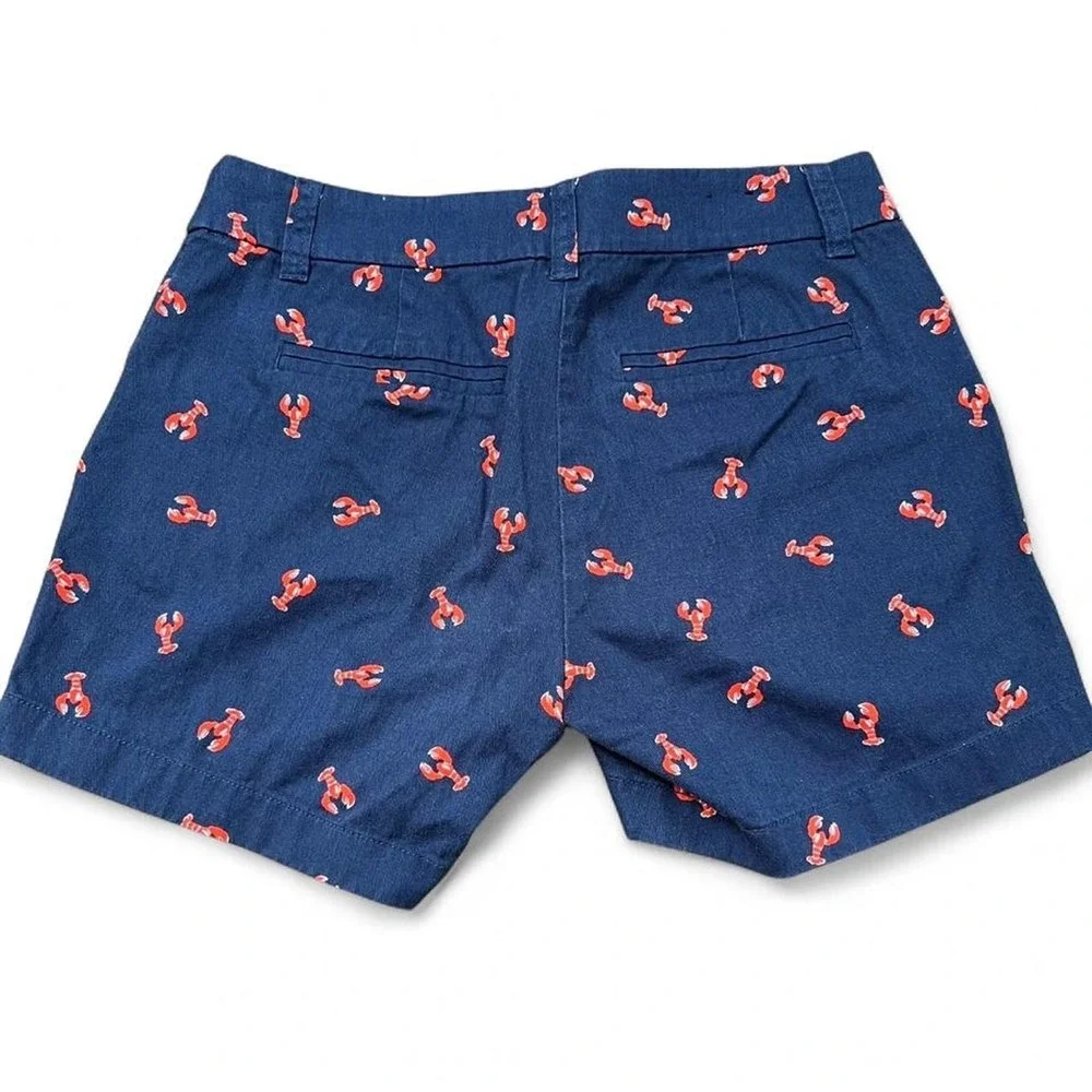 J.Crew navy blue lobster shorts Size 0 preppy summer coastal